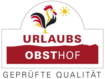Gütesiegel Qualitätsgeprüfter UrlaubsObsthof der Bundesarbeitsgemeinschaft für Urlaub auf dem Bauernhof und Landtourismus in Deutschland e.V.